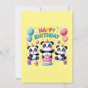 Cartão De Festividades Feliz aniversário, fofo e divertido,