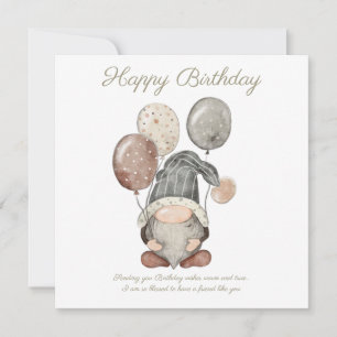 Cartão De Festividades Feliz Aniversário Gnome