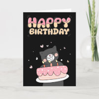 Feliz Aniversário Grito 3D Preto