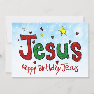 Cartão De Festividades Feliz aniversário Jesus