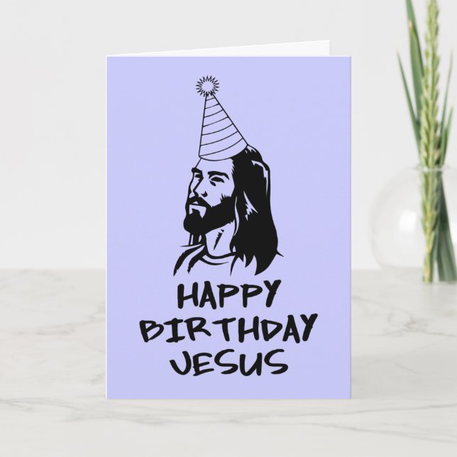 Cartão De Festividades Feliz aniversário Jesus (Frente)
