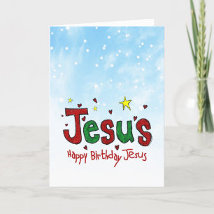 Cartão De Festividades Feliz aniversário Jesus