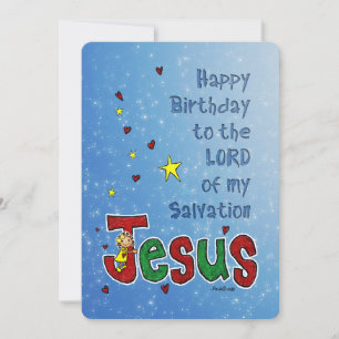 Cartão De Festividades "Feliz Aniversário Jesus" grande abraço de Natal