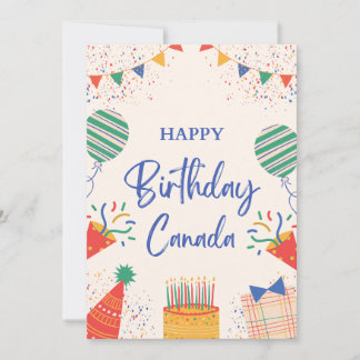Cartão De Festividades Feliz aniversário no Canadá