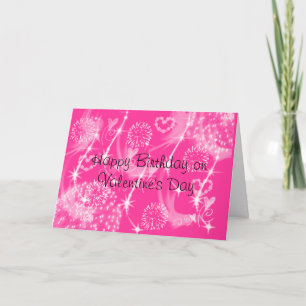 Cartão De Festividades Feliz aniversário no Dia de os namorados