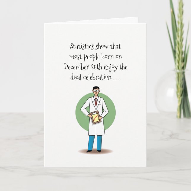 Cartão De Festividades Feliz Aniversário no Natal (Frente)