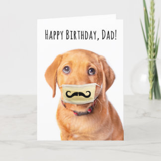 Cartão De Festividades Feliz aniversário Pai bigode no rosto