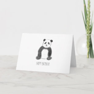 Cartão De Festividades Feliz aniversário panda