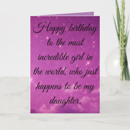 Cartão De Festividades Feliz aniversário para a filha mais incrível