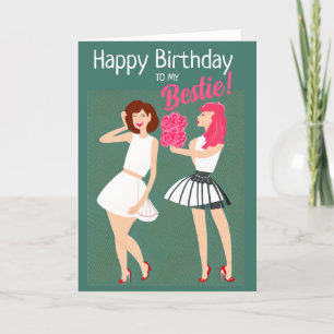 Cartão De Festividades Feliz aniversário para a minha Bestie