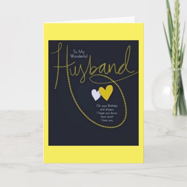 CARTÃO DE FESTIVIDADES FELIZ ANIVERSÁRIO PARA **MEU MARIDO** (Frente)