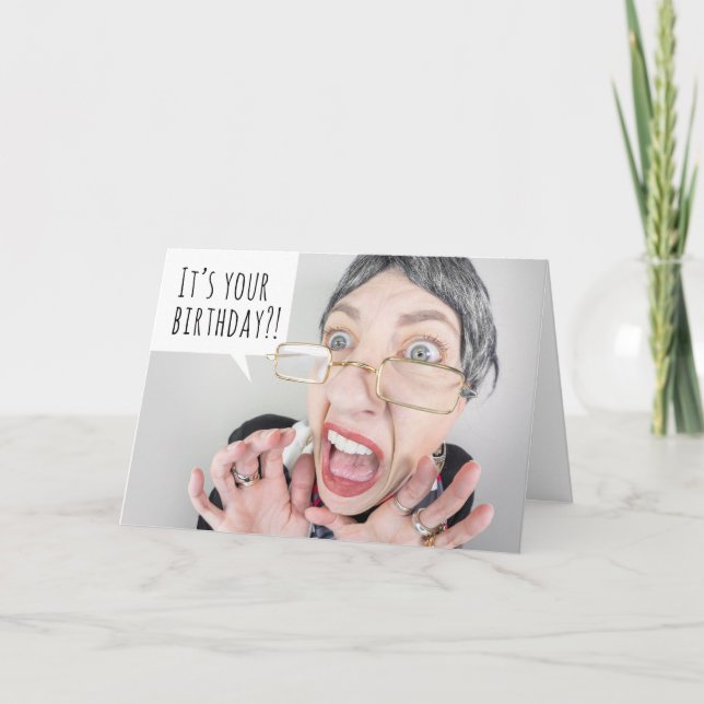 Cartão De Festividades Feliz Aniversário Para Qualquer Velhice Engraçada (Frente)
