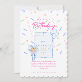 Cartão De Festividades Feliz aniversário personalizável digital