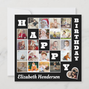 Cartão De Festividades Feliz Aniversário Presente Personalizado Colagem d