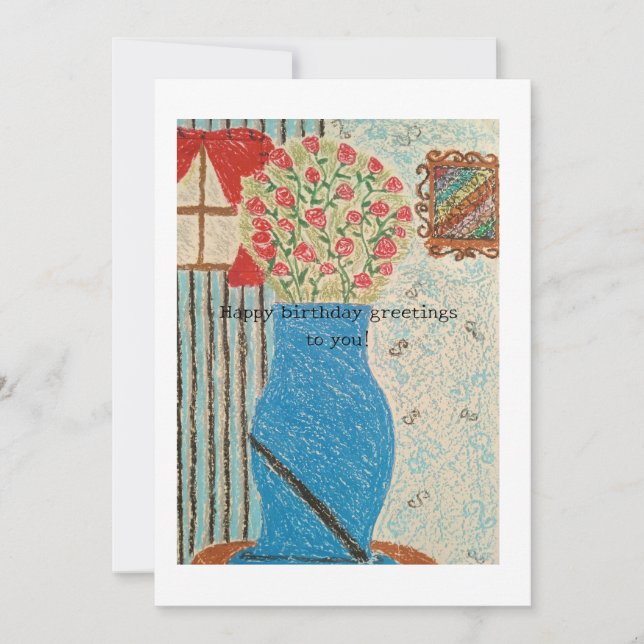 Cartão De Festividades Feliz Aniversário saudações para o seu carro de fé (Frente)