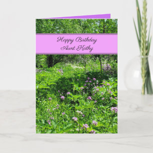 Cartão De Festividades Feliz aniversário Tia Flores e Stream