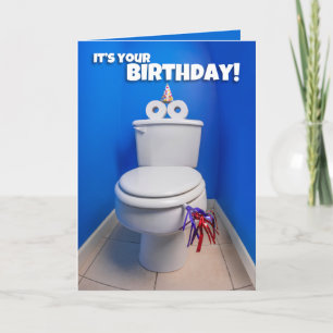 Cartão De Festividades Feliz Aniversário, Toilet Potty Humor