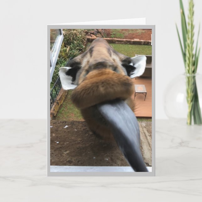 Cartão De Festividades Feliz aniversário Wildlife Kiss (Frente)