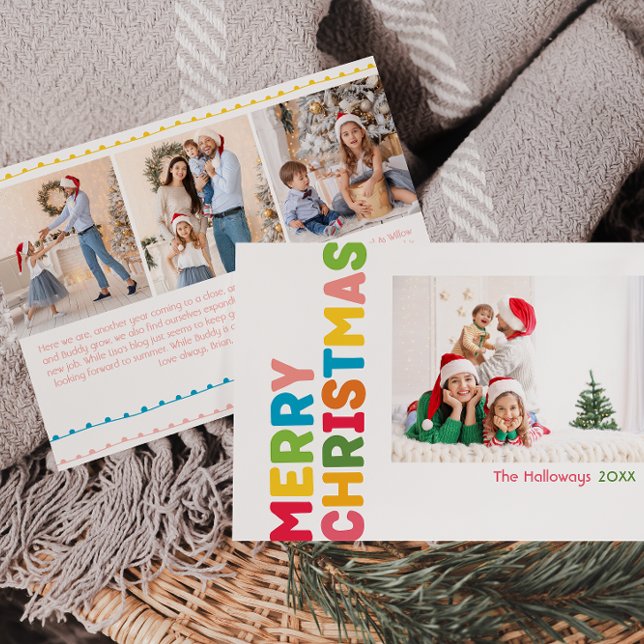 Cartão De Festividades Feliz Ano De Natal Na Revisão 4 Foto (Criador carregado)