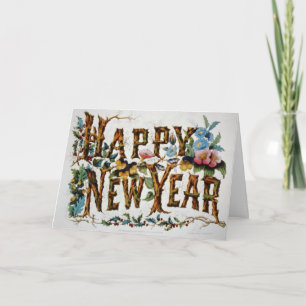 Cartão De Festividades Feliz Ano Novo