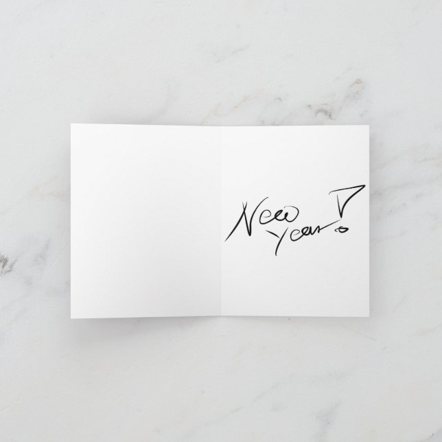 Cartão De Festividades Feliz Ano Novo  (Interior)