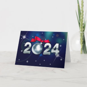 Cartão De Festividades feliz ano novo 2022. Christmas Bauble