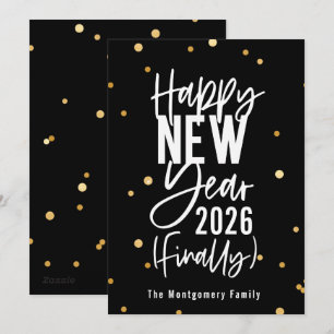 Cartão De Festividades feliz ano novo 2022 Finalmente