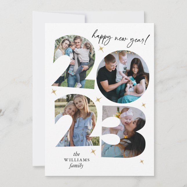 Cartão De Festividades Feliz Ano Novo 2023 Foto (Frente)