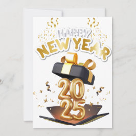 Cartão De Festividades Feliz Ano Novo 2025