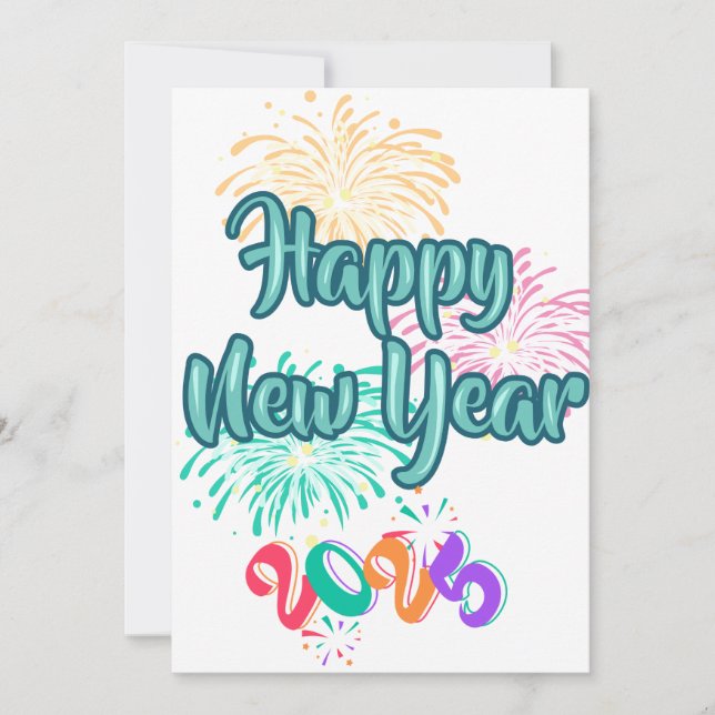 Cartão De Festividades "Feliz ano novo 2025 🎆 Fireworks Extravaganza!" (Frente)