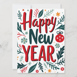 Cartão De Festividades "Feliz Ano Novo 2025 Fogos de Artifício!"