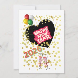 Cartão De Festividades Feliz Ano Novo 2026