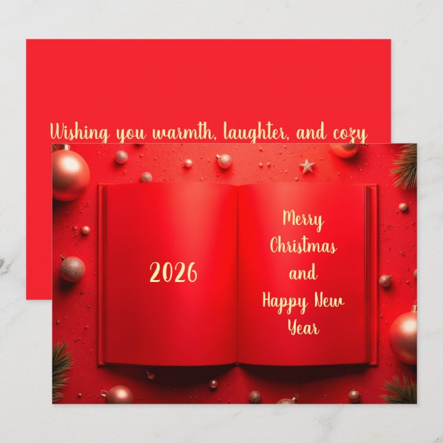 Cartão De Festividades Feliz ano novo 2026 (Frente/Verso)