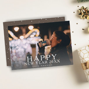 Cartão De Festividades Feliz Ano Novo 2026 Foto Completa