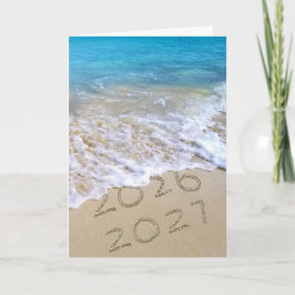 Cartão De Festividades Feliz Ano Novo 2027 Ocean Beach