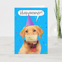 Cartão De Festividades Feliz Ano Novo Cachorrinho Falante Embalado em Más