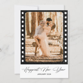 Cartão De Festividades Feliz Ano Novo Colagem de Foto de Filme de Câmera 