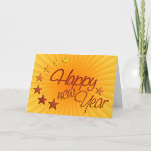 Cartão De Festividades Feliz ano novo com luz estelar