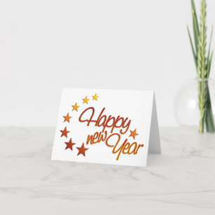 Cartão De Festividades Feliz ano novo com luz estelar
