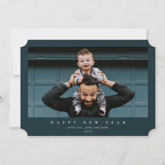 Cartão De Festividades Feliz ano novo de Fotografia de Solteiro Grande Mo