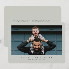 Cartão De Festividades Feliz ano novo de Fotografia de Solteiro Mínimo Mo