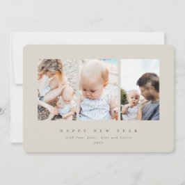 Cartão De Festividades Feliz ano novo de Fotografia Elegante mínimo