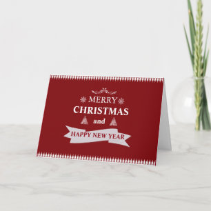 Cartão De Festividades Feliz ano novo de Natal decorativo