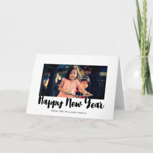Cartão De Festividades Feliz Ano Novo família de fontes pretas modernas f
