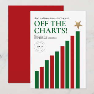 Cartão De Festividades Feliz Ano Novo fora do gráfico Finanças vermelho v