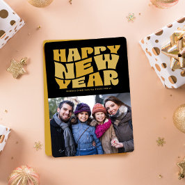 Cartão De Festividades Feliz ano novo funky e diversão retrógrada foto em