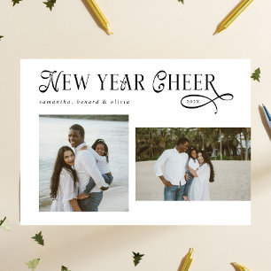 Cartão De Festividades Feliz Ano Novo Grito Família Moderna  Colagem de F