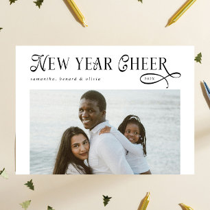 Cartão De Festividades Feliz Ano Novo Grito Família Moderna Colagem de F
