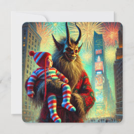 Cartão De Festividades Feliz Ano Novo Krampus