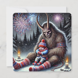 Cartão De Festividades Feliz Ano Novo Krampus